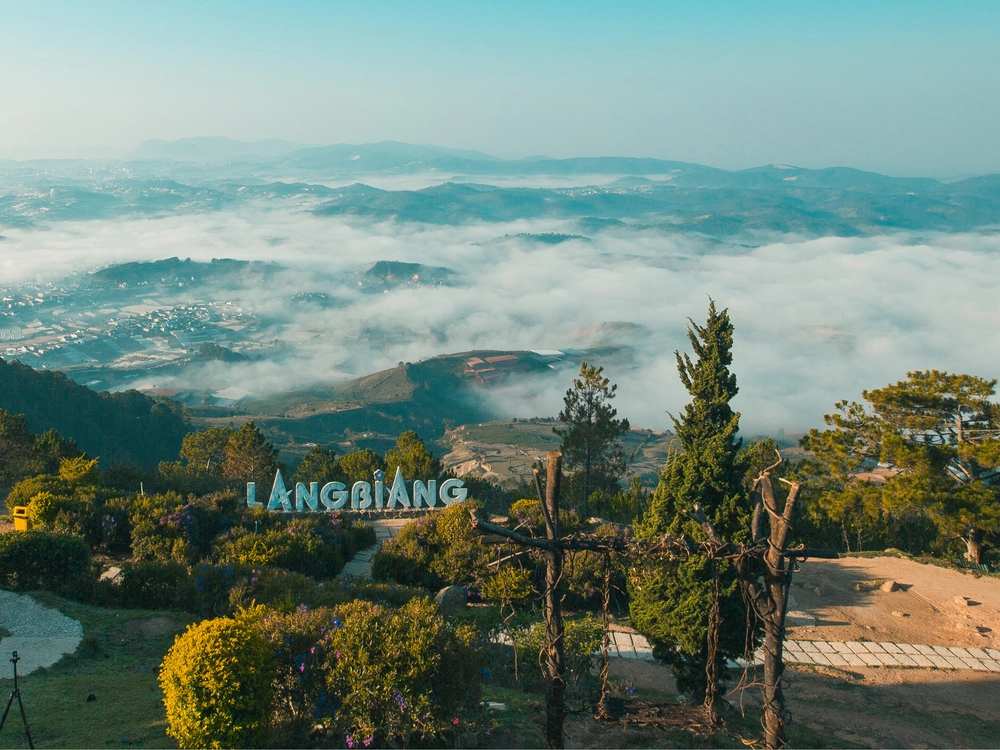 The view on the top of Langbiang at an altitude of 1950 meters